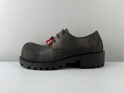 Balenciaga Hummer Bull Leather Upper Round Toe Lace-up Men's Shoes